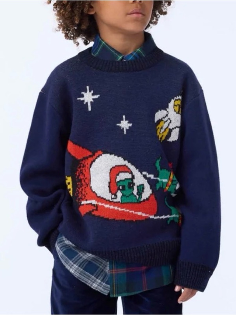 NWT Molo Bello Merry Space-mas Knit Sweater 5-6Y
